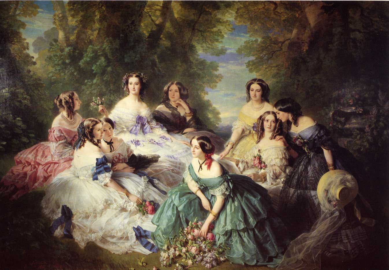 Empress Eugenie Surrounded by her Ladies in Waiting by Franz Xavier Winterhalter