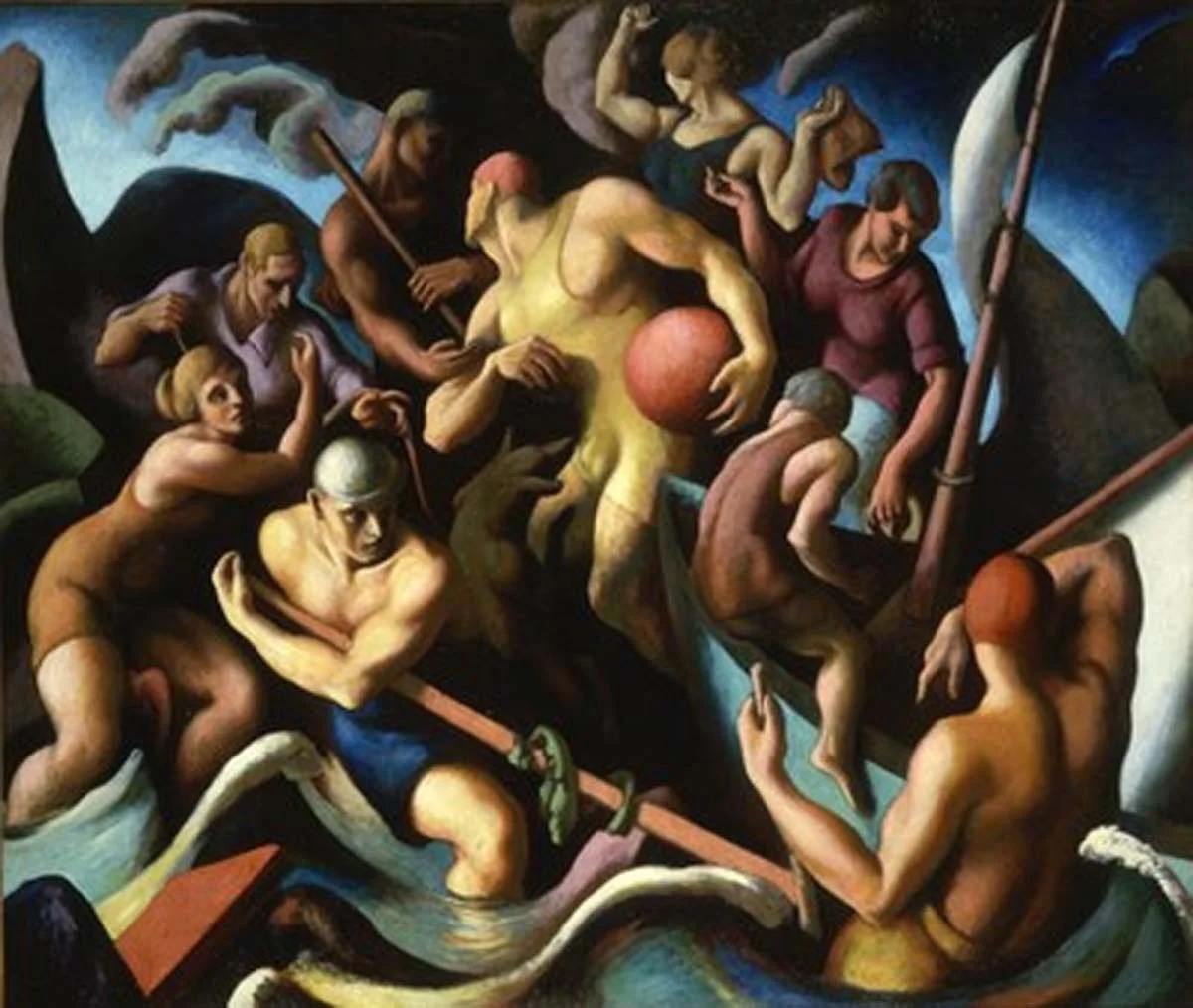 People of Chilmark (Figure composition) by Thomas Hart Benton